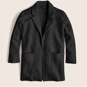 J Crew Sophie open front black sweater blazer